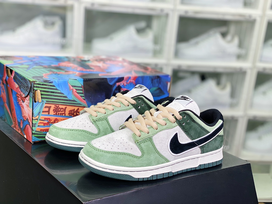 220 Otomo Katsuhiro x 【Nike】 SB Dunk Low”Steamboy OST”扣篮系列低帮板鞋“拼接苹果绿灰黑深绿”LF0068-001
