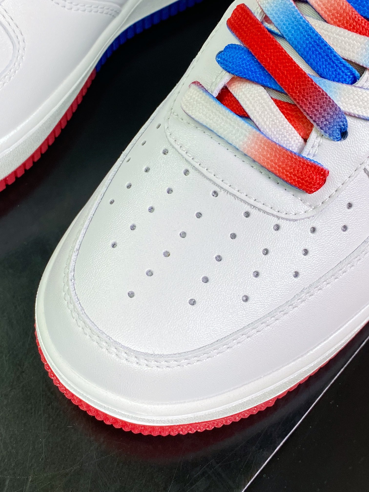 Air Force 1'07 Low QS”White/Deep Blue/Red/Philadelphia 76ers” Air Force 1 sneakers ”White Red Dark Blue Mini Double Hook” NB6578-075