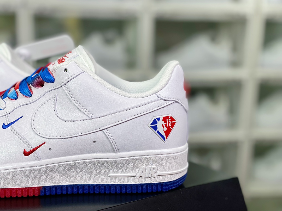 Air Force 1'07 Low QS”White/Deep Blue/Red/Philadelphia 76ers” Air Force 1 sneakers ”White Red Dark Blue Mini Double Hook” NB6578-075