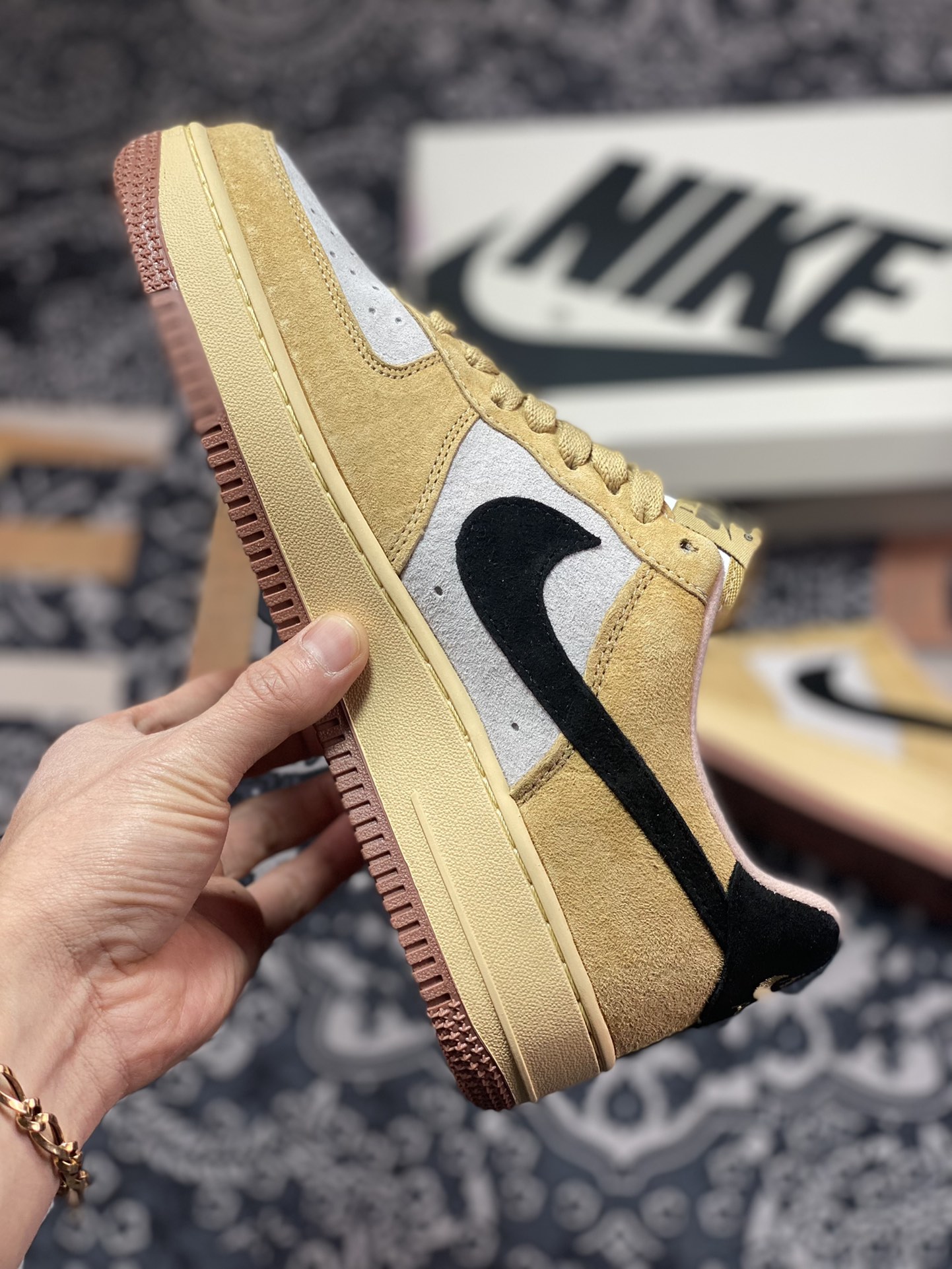 Nike Air Force 1′07 Low Suede”Wheat/Grey/Black”空军一号DE0099-004