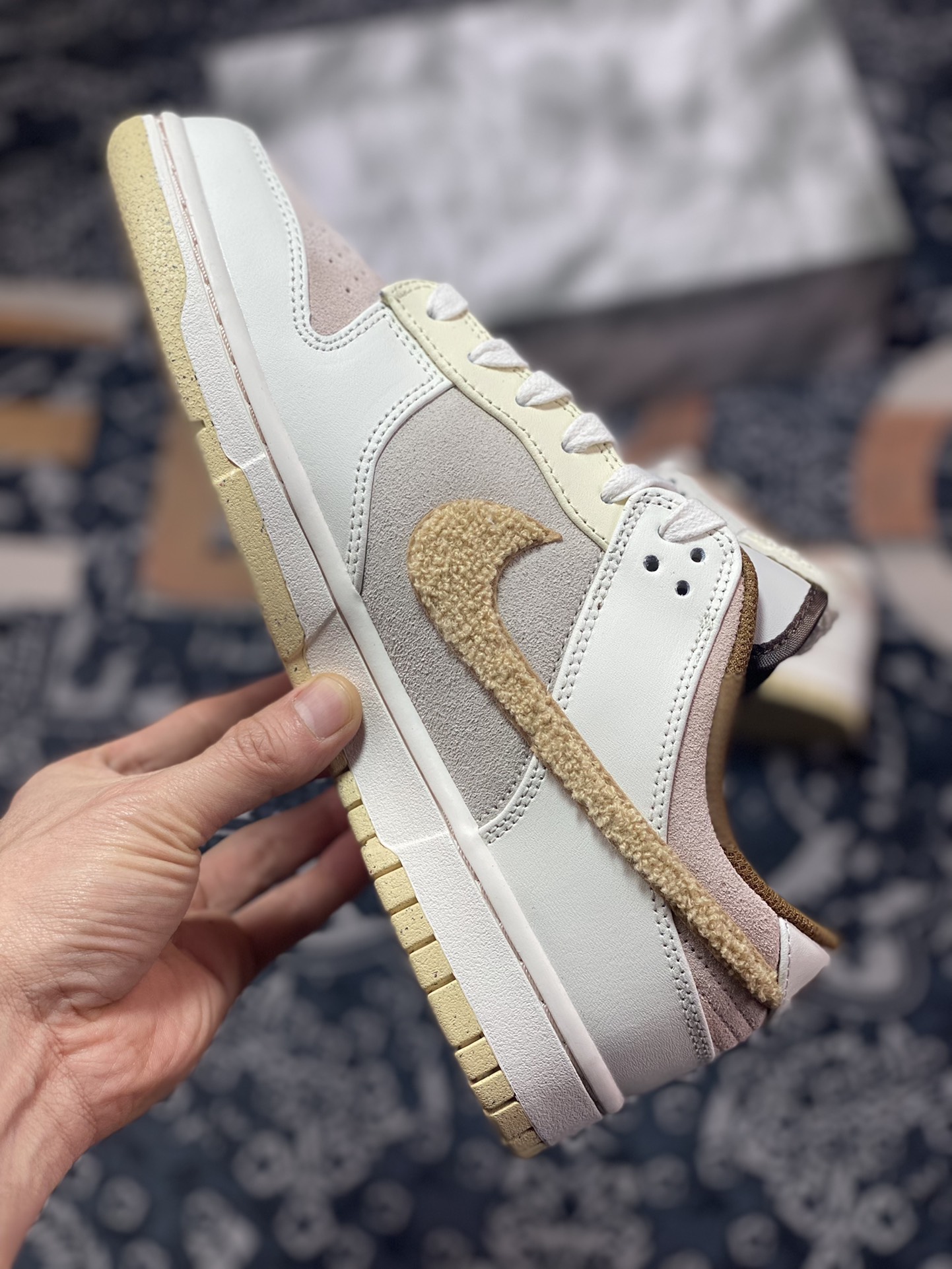 dunk扣篮系列低帮休闲运动滑板板鞋“浅棕米白穗兔”4203-211