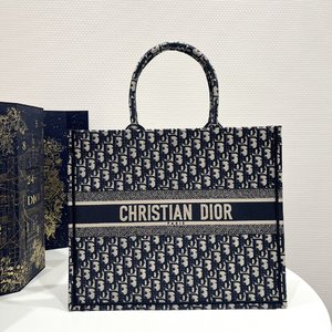 2023 Replica Dior Book Tote Handbags Tote Bags Beige Blue White Embroidery Oblique