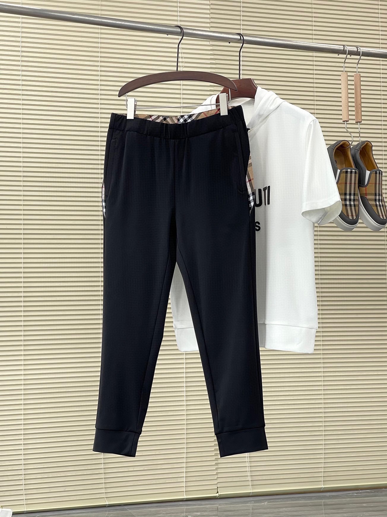 Best Replica Quality
 Clothing Pants & Trousers Black Grey Khaki Splicing Men Polyester Spandex Spring/Summer Collection Fashion Casual