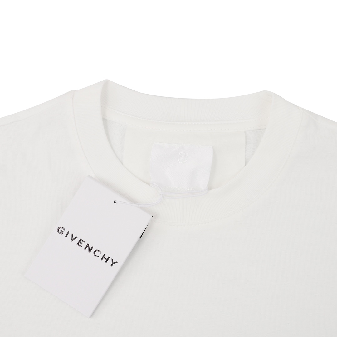 GIVENCHY/纪梵希 反光字母印花圆领短袖采用50S双股丝光棉