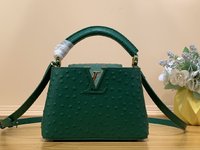 Louis Vuitton LV Capucines Bags Handbags AAA Replica
 Green Cowhide Goat Skin Ostrich Leather Sheepskin Mini M94227