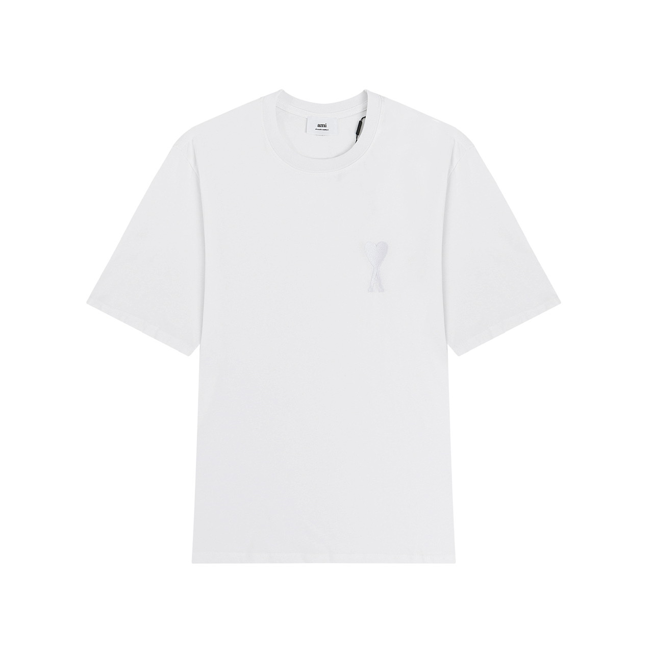 Women’s High-End Quality Suit with Ami Macaron-Colored Logo Embroidered Short Sleeves. - 图片 8