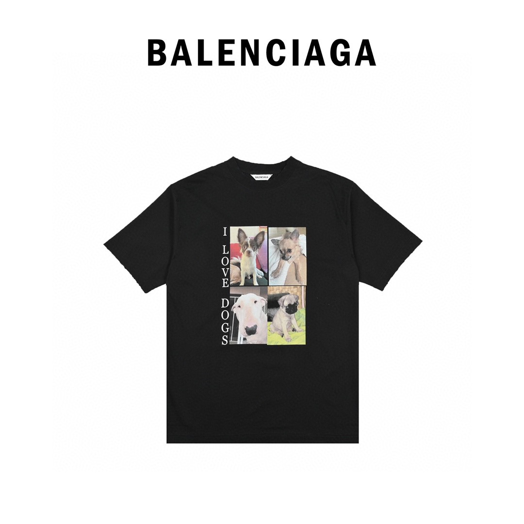 Balenciaga/巴黎世家 21ss 狗狗印花短袖