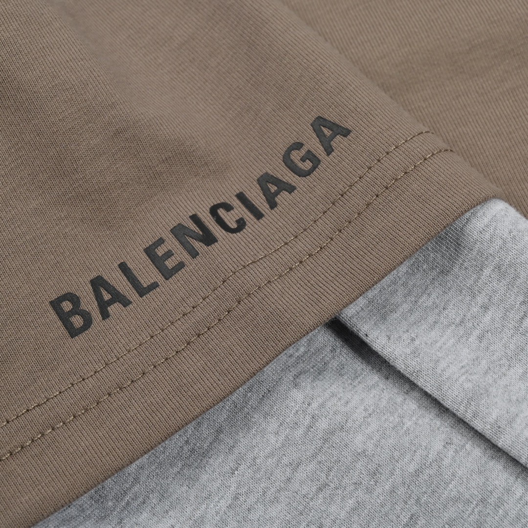 Balenciaga/巴黎世家 22Fw 粮食计划印花假两件长袖 230克