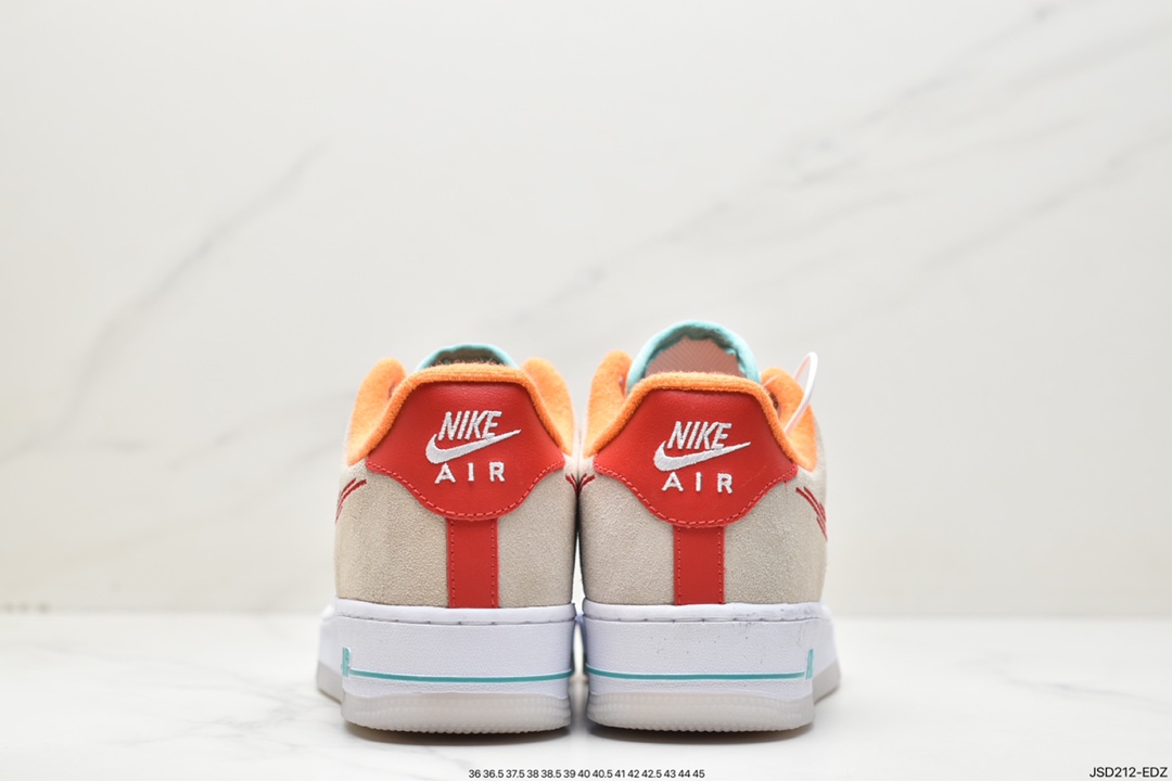 200 Nike Air Force 1'07 Low "Just Do It"空军一号低板鞋“兔年白橙”FD4205-161