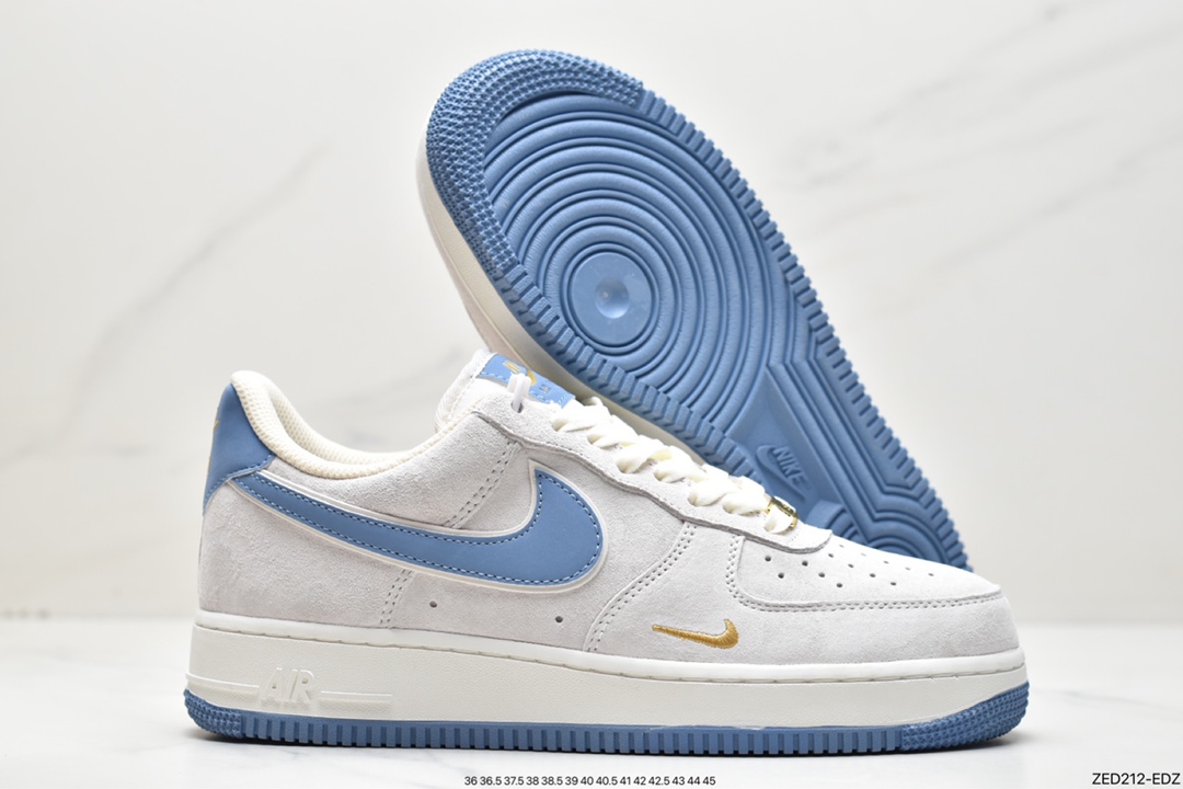 260 Nike Air Force 1 Low ’07 小勾灰麂皮 空军一号低帮休闲板鞋KK5636-610