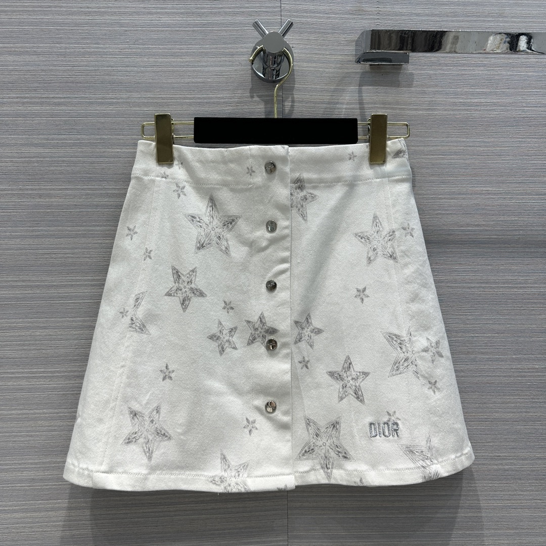 Dior Clothing Skirts White Embroidery Cotton Spring Collection