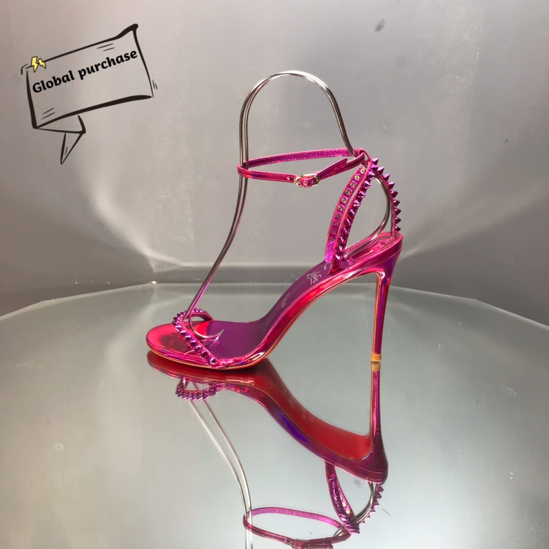 NO:100799,High-end customization, new spring and summer rivet design series!  H10Cm, size 34-42. Custom leather large sole model is not returned or exchanged. 9050-019 Rose red fantasy color leather, rose red metal sheep. Rose red rivets, official website synchronization Standard European code Reference: 9050-019 Color:rose/rose Material:cowhide/rivet Lining:patent leather Heel height:10Cm Sole:leather sole Size:EUR 34-42 (US 4-11):,,christian louboutin,Leather soles19860909高端订制 春夏铆钉设计新款系列！ H10Cm,尺码34-42码.真皮大底订制款不退不换9050-019玫红幻彩皮,玫红金属羊里.玫红铆钉,官网同步 标准欧码 Reference:9050-019 Color:rose/rose Material:cowhide/rivet Lining:patent leather Heel heigh:10Cm Sole:leather sole Size:EUR 34－42（US 4一11) :,,christian louboutin,Leather soles,Women's Shoes