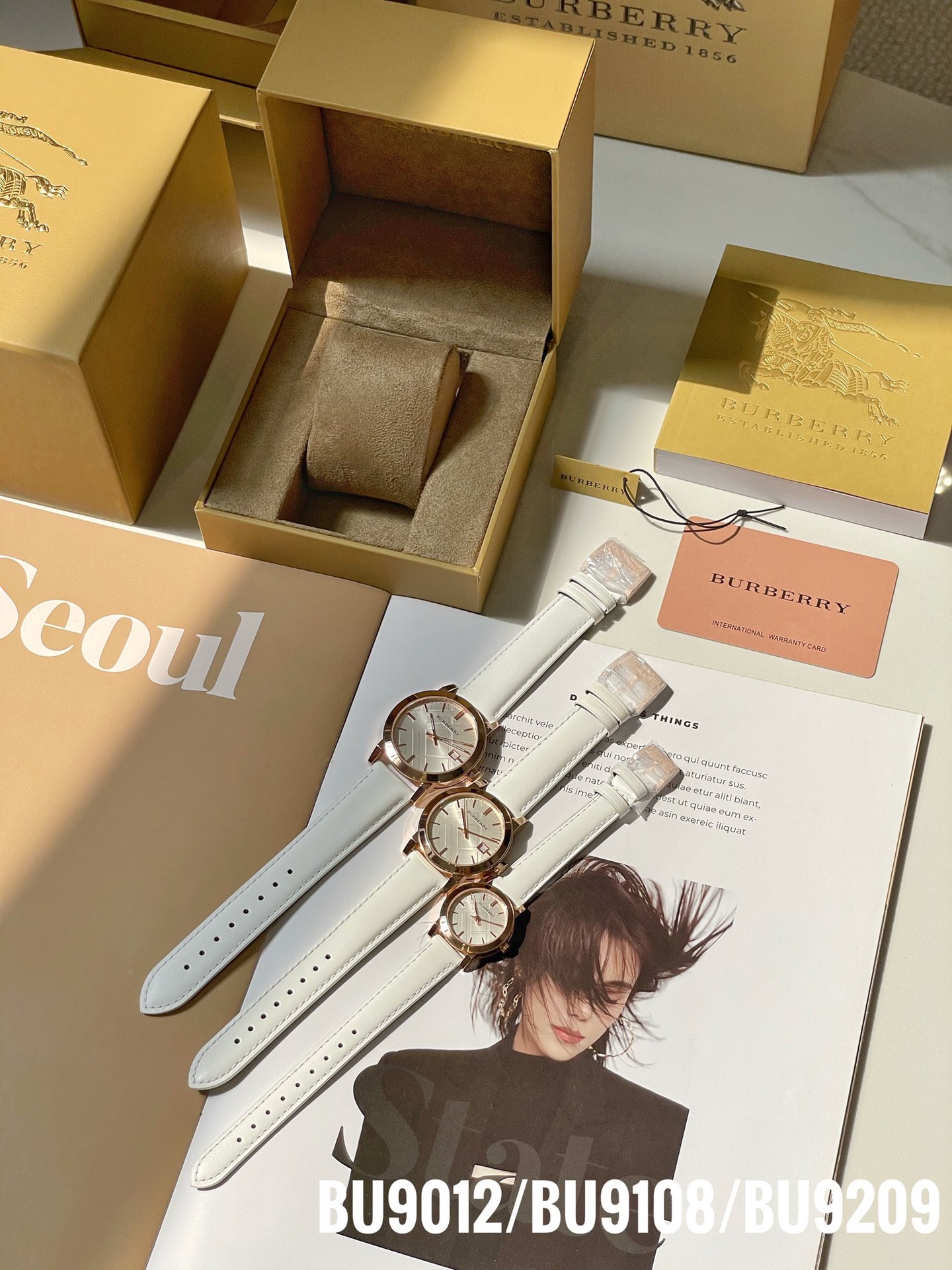 Burberry Watches: BU9012, BU9108, BU9209 – Steel Shell, Sapphire Glass, Real Skin Tablet - 图片 1