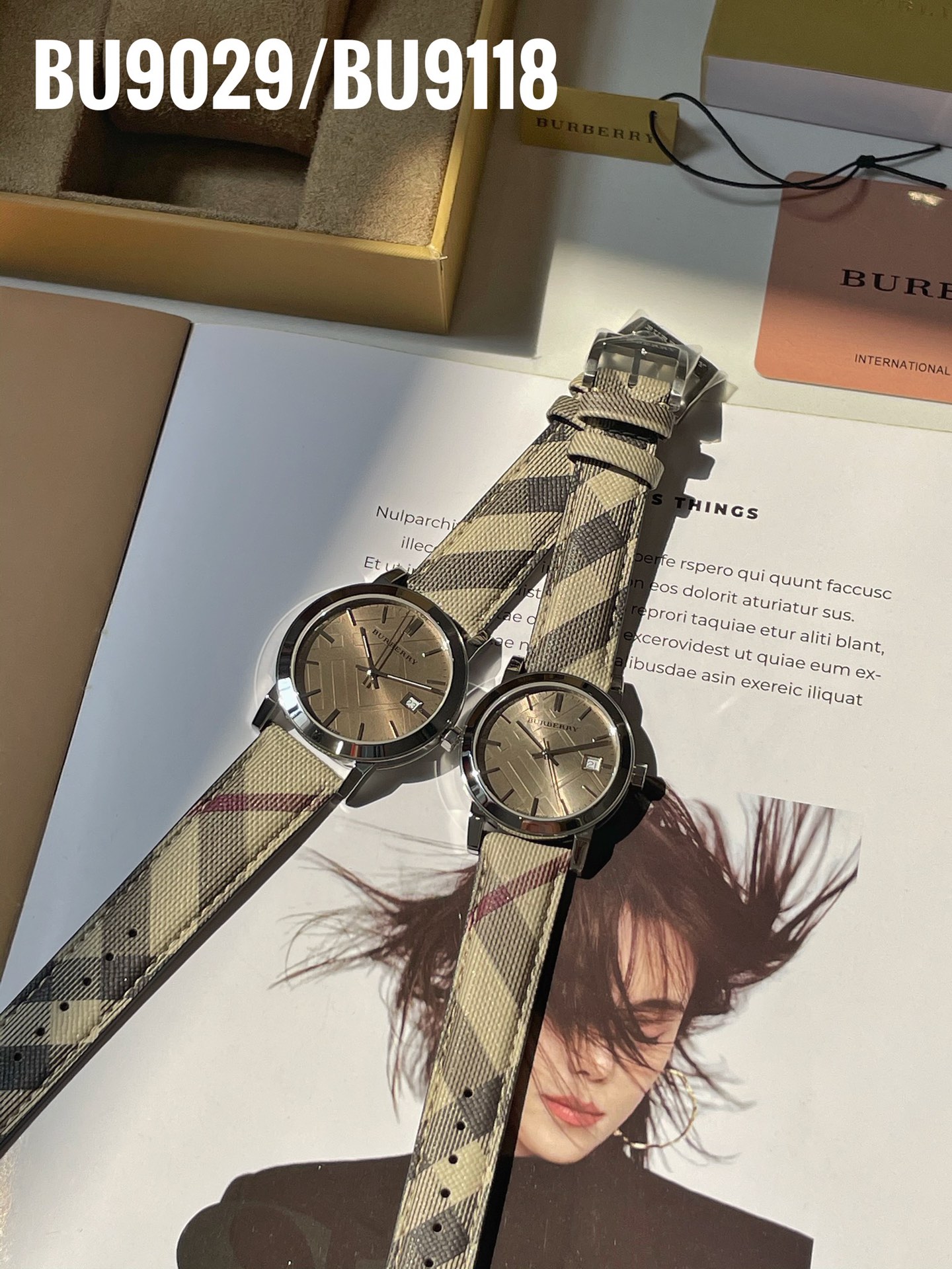 Luxury Burberry Watches: BU9029, BU9118 Steel Shell, Sapphire Glass, Real Skin Tablet. - 图片 2