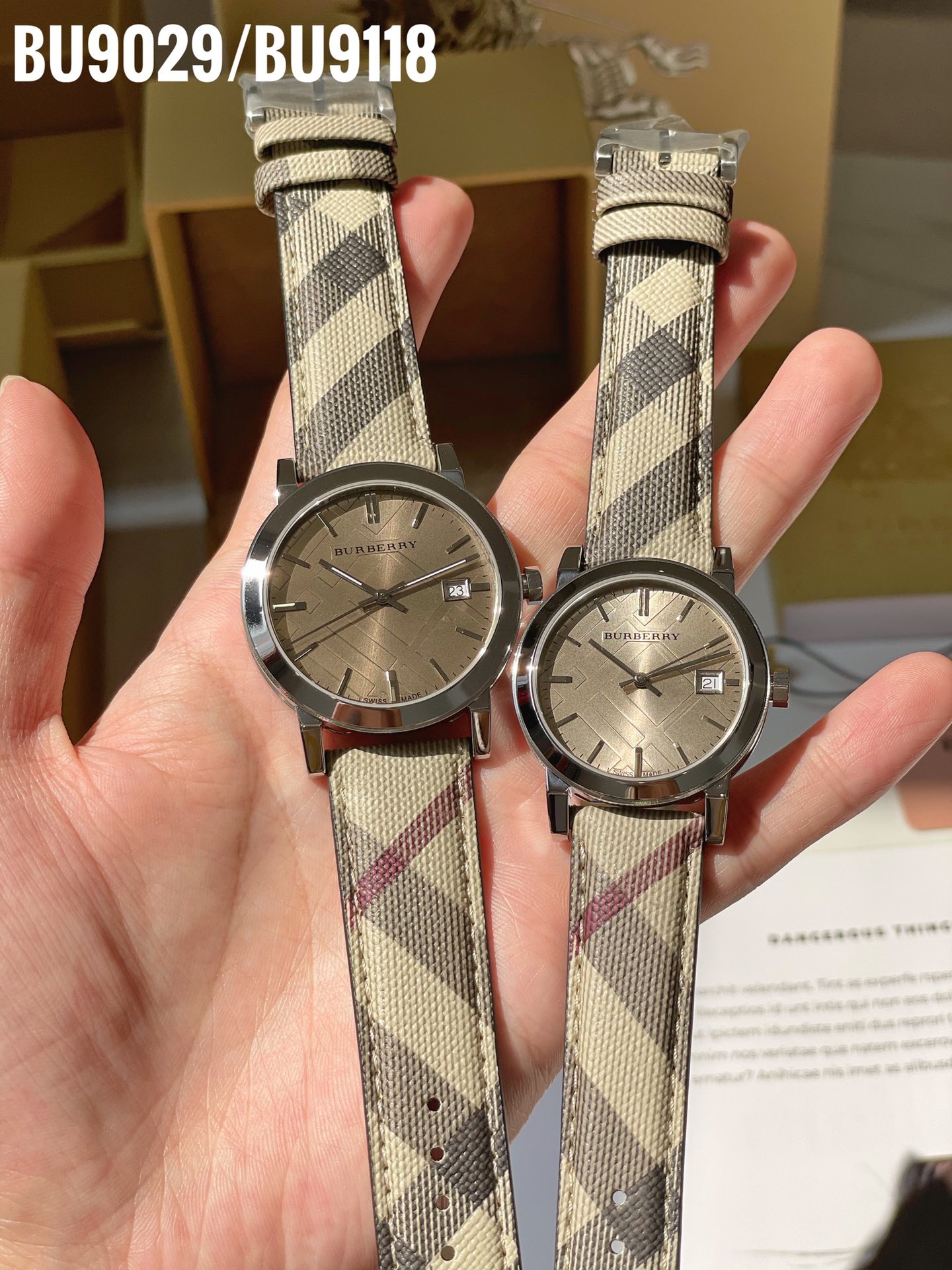 Luxury Burberry Watches: BU9029, BU9118 Steel Shell, Sapphire Glass, Real Skin Tablet. - 图片 6