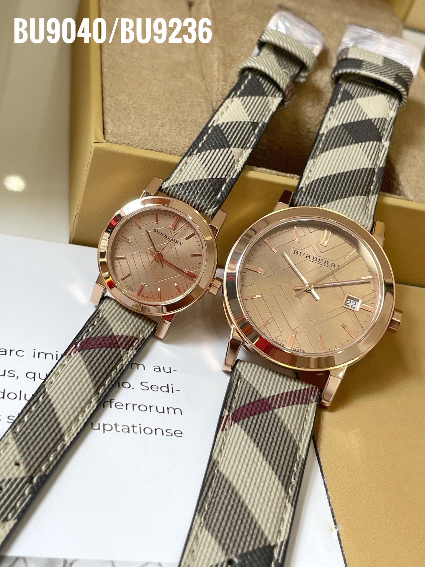 Luxurious Burberry Watches: Models BU9040 and BU9236, Steel Shell, Sapphire Glass, Real Skin. - 图片 7