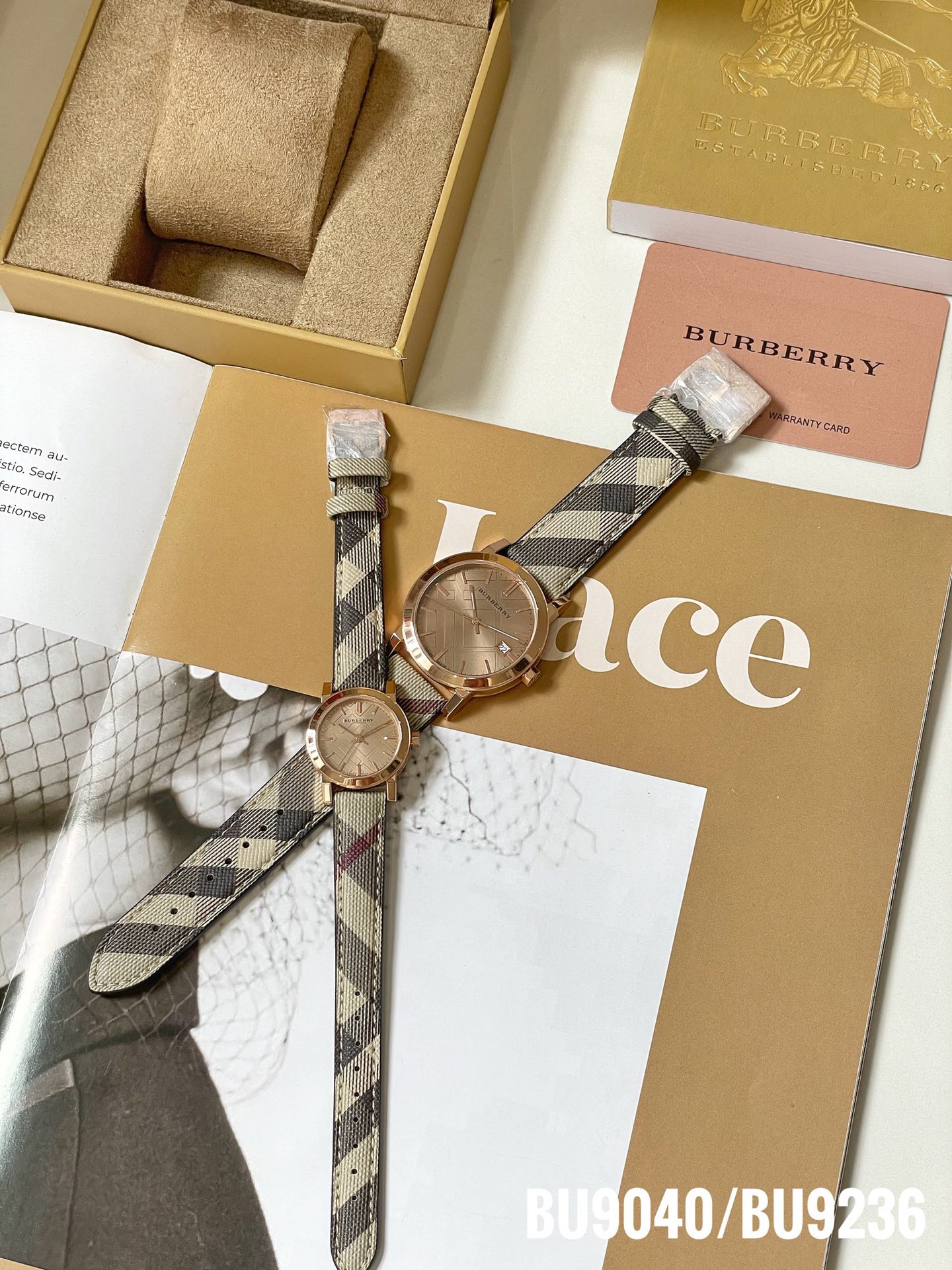 Luxurious Burberry Watches: Models BU9040 and BU9236, Steel Shell, Sapphire Glass, Real Skin. - 图片 2