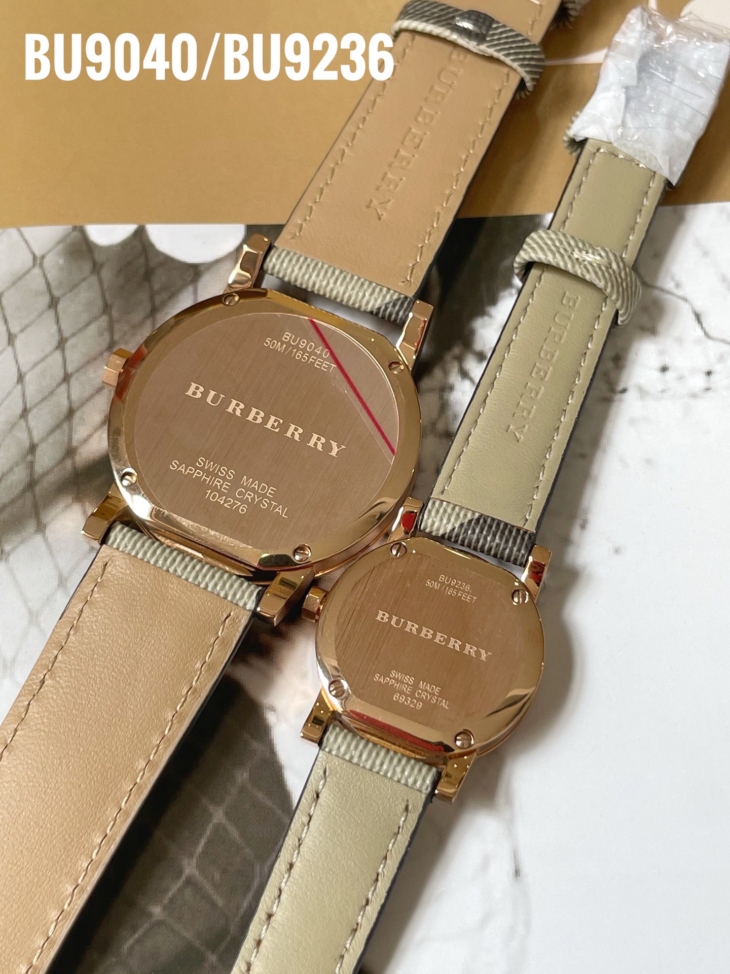 Luxurious Burberry Watches: Models BU9040 and BU9236, Steel Shell, Sapphire Glass, Real Skin. - 图片 9