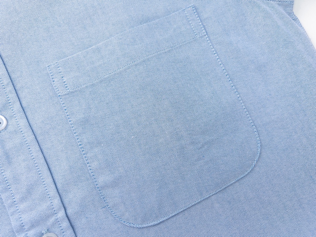 Tom Browne Oxford Shirt: 100% Cotton, Single-Sleeved with Striped Collar - 图片 6