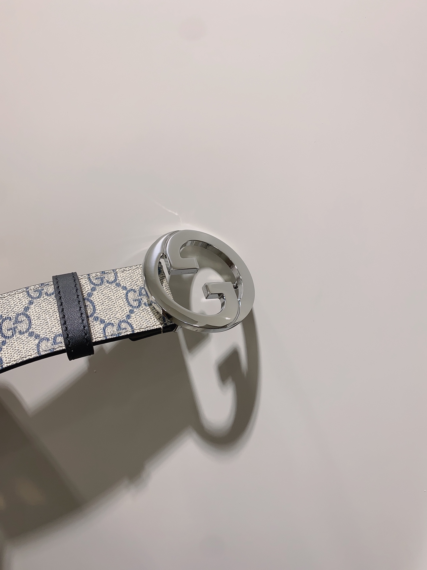 GUCCI.古驰全套包装GGSupreme帆布腰带饰以互扣式双G带扣3.8cm