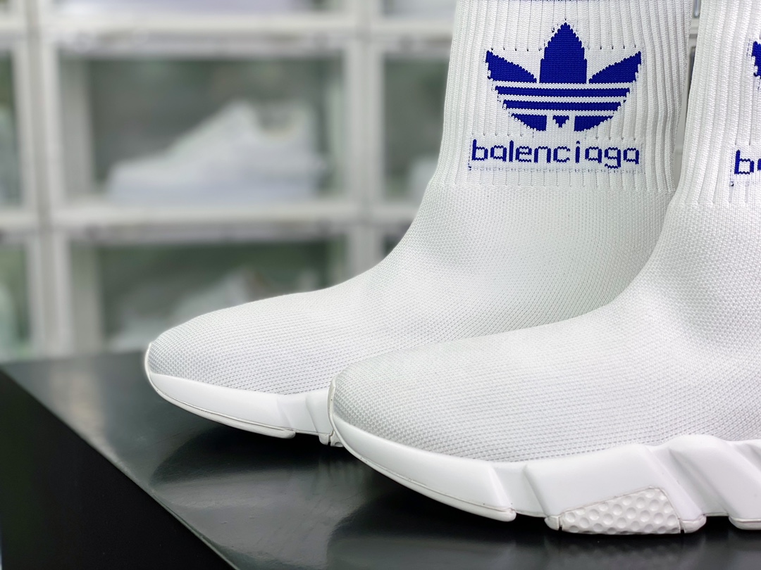 Balenciaga Speed ??Stretch-knit x Adidas hollow bottom knitted high-top