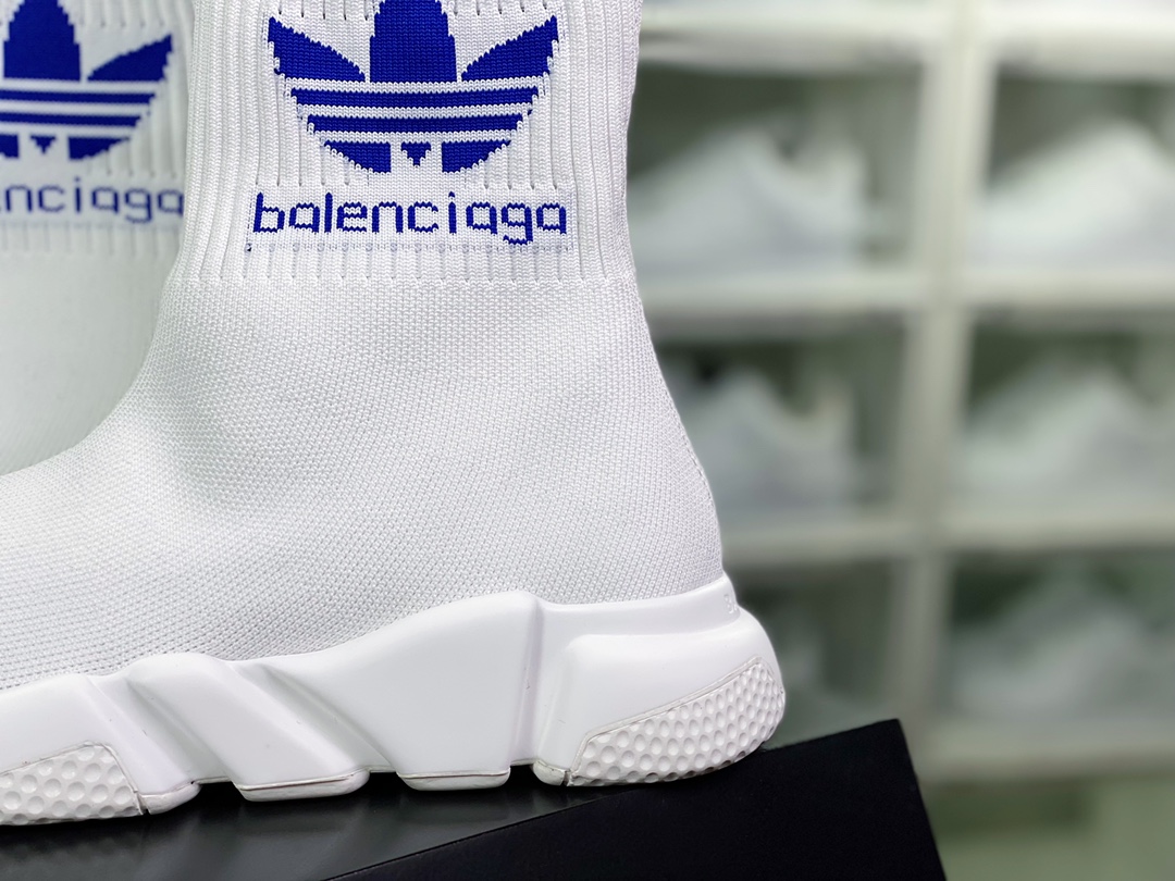 Balenciaga Speed ??Stretch-knit x Adidas hollow bottom knitted high-top