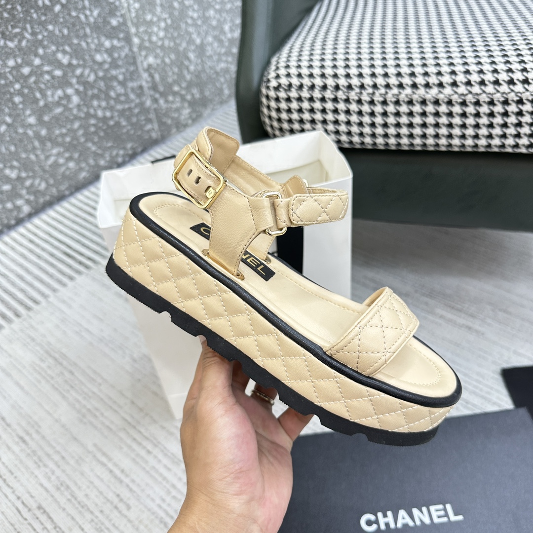 CHANEL2023ss厚底凉鞋专柜