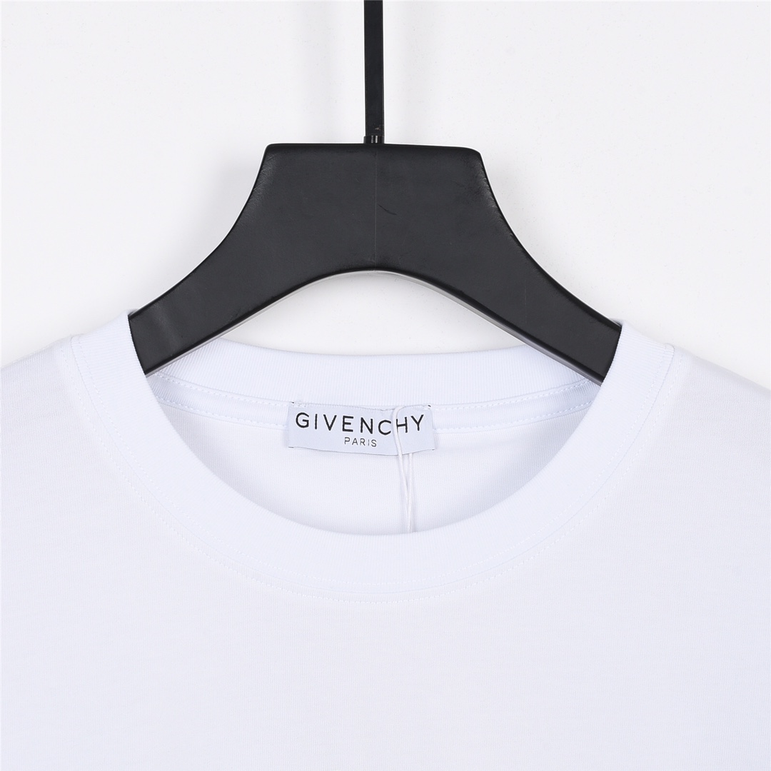 160 Givenchy/纪梵希23Fw春夏新款圆弧字母logo印花短袖