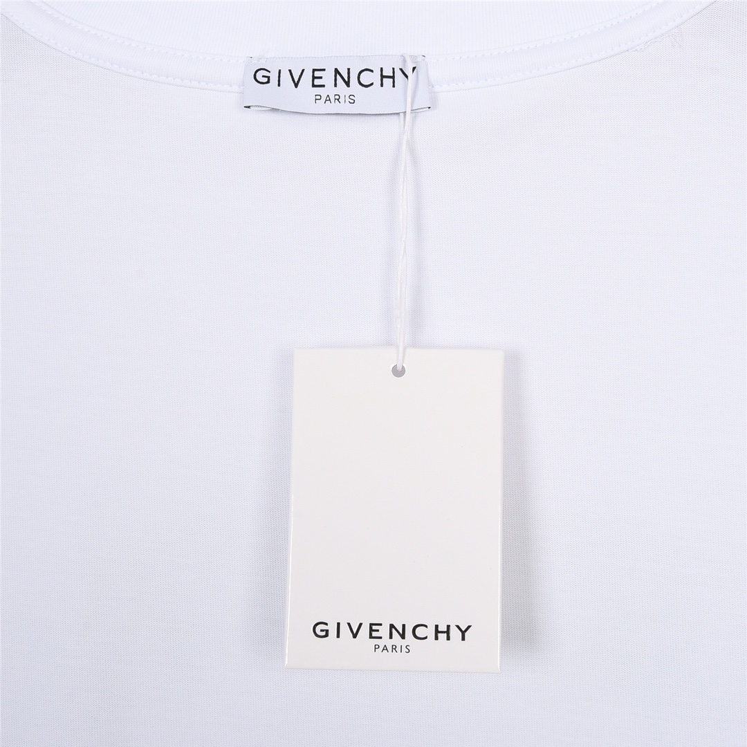 160 Givenchy/纪梵希23Fw春夏新款圆弧字母logo印花短袖