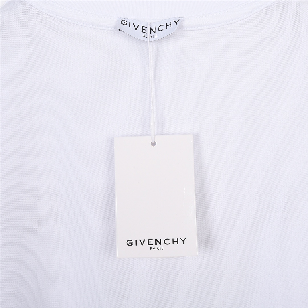 Givenchy/纪梵希23Fw春夏新款绿锁双扣印花短袖定制250克