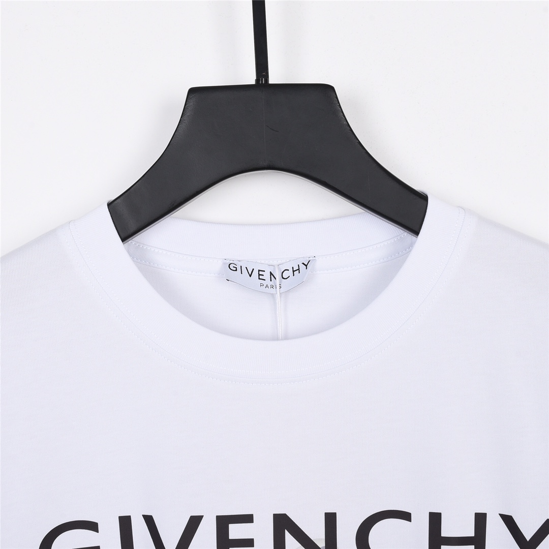 Givenchy/纪梵希23Fw春夏新款绿锁双扣印花短袖定制250克