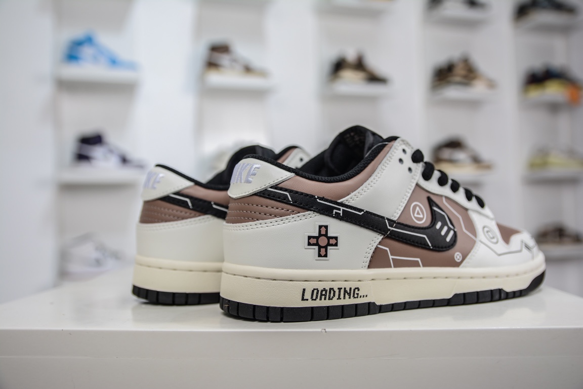 300 Nike Dunk Low 定制配色 电玩涂鸦白棕黑PS2363-002