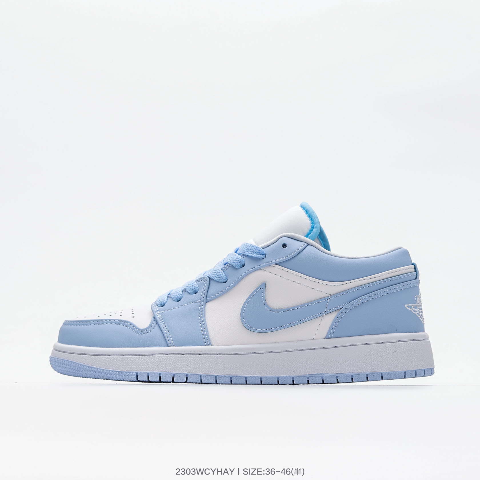 北卡蓝DC0774-141 乔丹Air Jordan 1 Low "Aluminum" AJ1 乔1全新北卡蓝 货号:低帮经典复古文化休闲运动篮球鞋 编号:2303WCYHAY