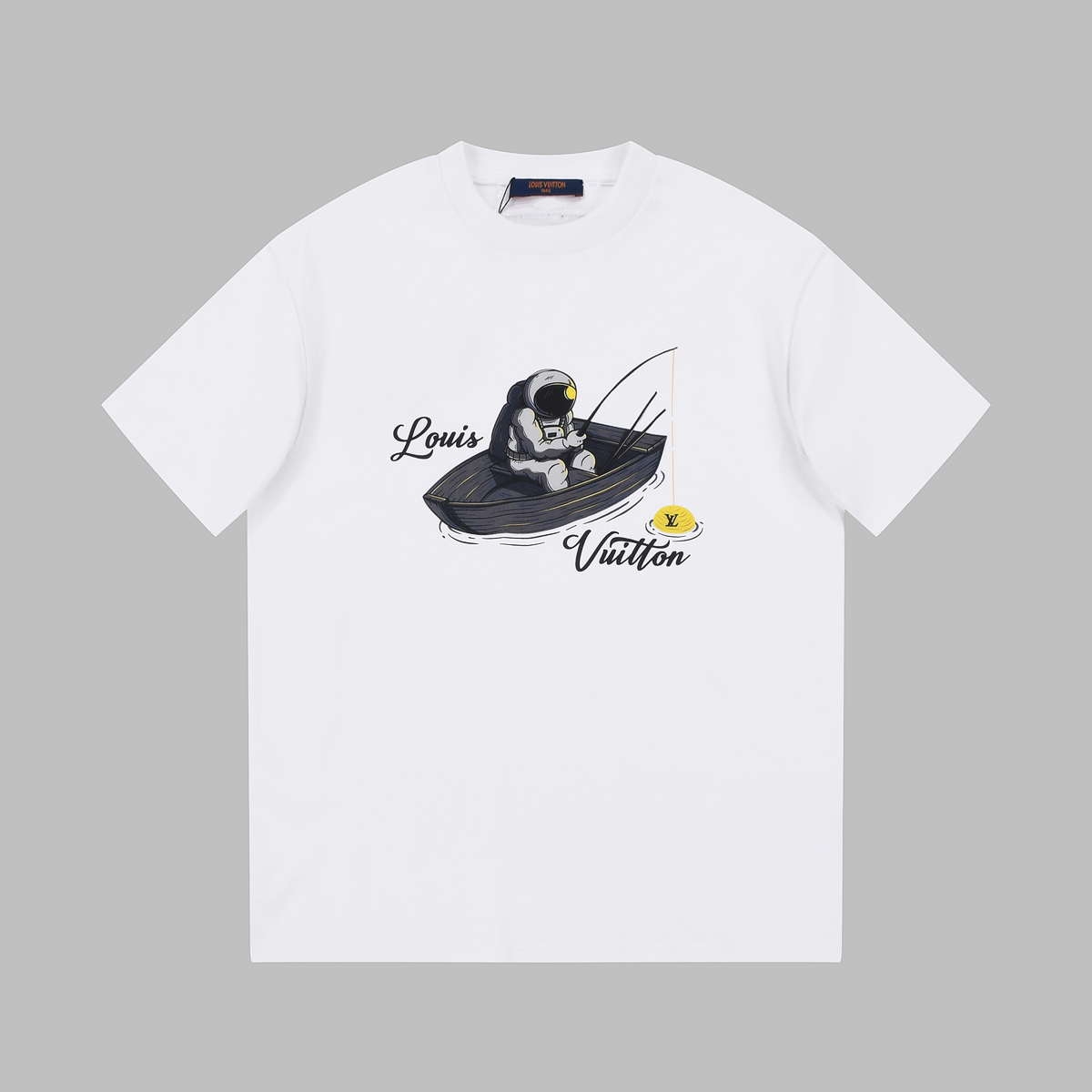 P55 LOUIS VUITTON 路易威登 秀场限定26ss新款宇航员 黑白印花男女同款纯棉短袖T恤 原版面料 官方同款 定制260 双股32支双纱纯棉精梳 面料 手感非常舒服 春夏最新砖柜同步 OS落肩版型 时尚又个性 超级百搭好看的…