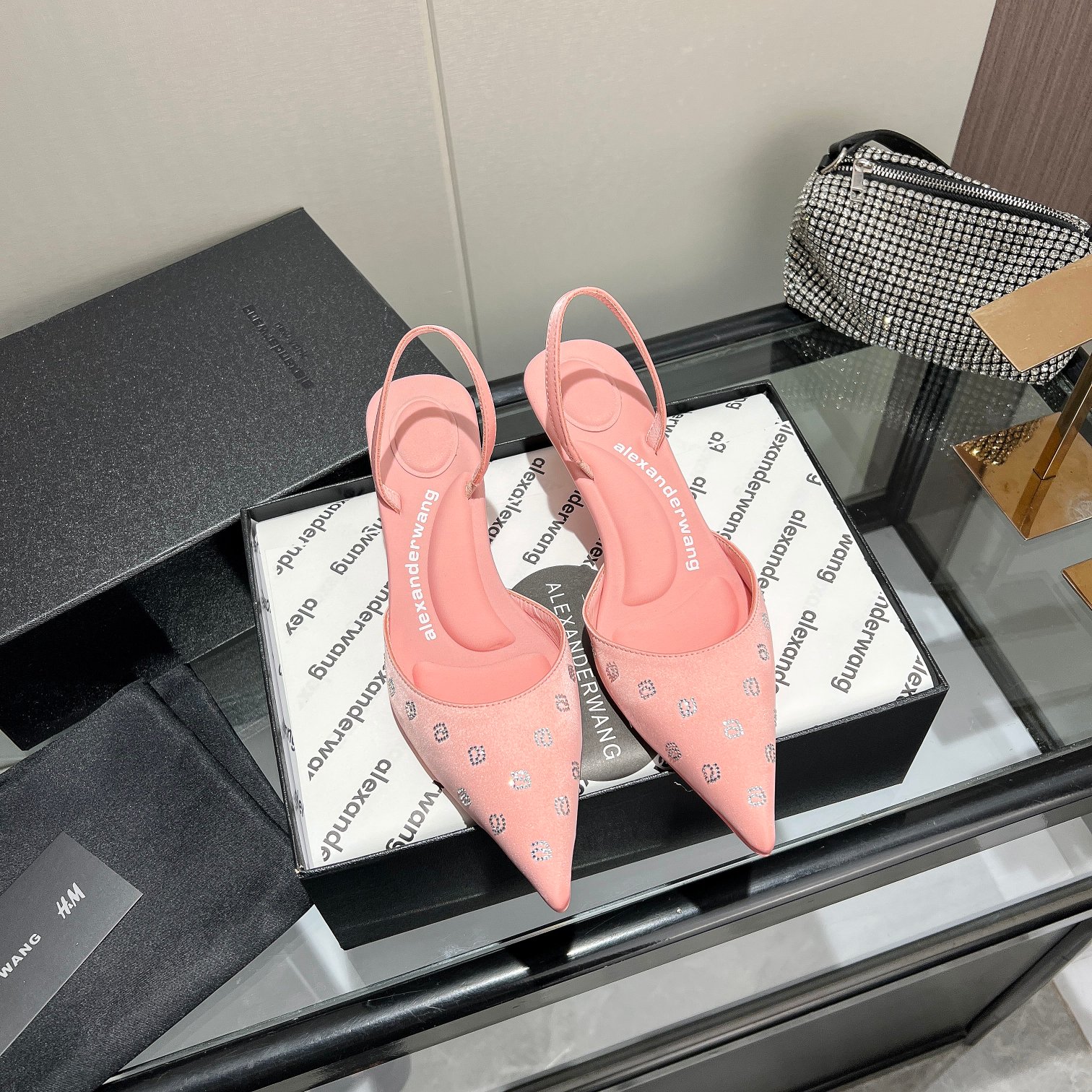 Da Wang 2023 nuevo! Alexander Wang Alexander Wang zapatos de tacón alto de las mujeres de lujo Alexa