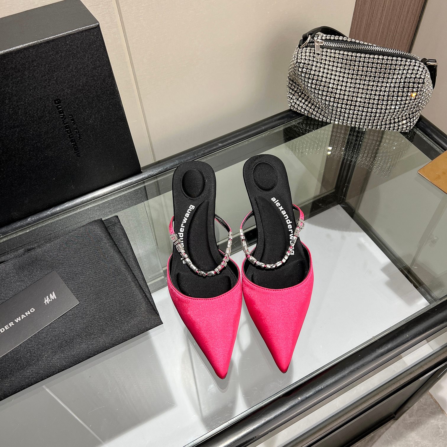 Da Wang 2023 nuevo! Alexander Wang Alexander Wang zapatos de tacón alto de las mujeres de lujo Alexa