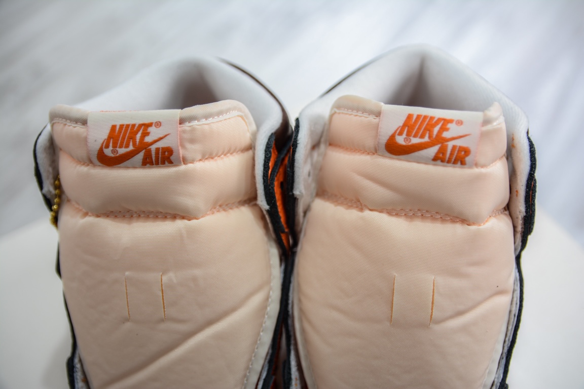 [Upgraded quality] Top value for money, cleanliness, perfect foreign trade original Air Jordan 1 Retro High ”Starfish” white orange small buckle DO9369-101