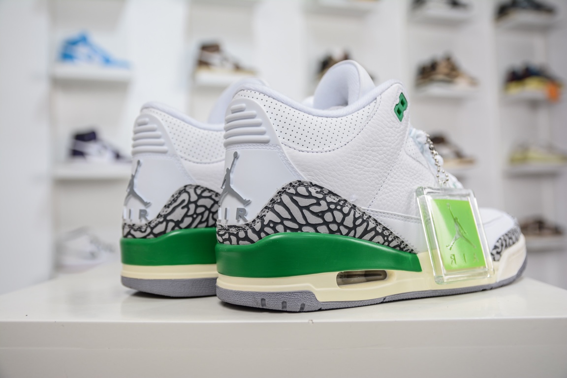 360 外贸Air Jordan 3 Retro ”Lucky Green” 潮流复古篮球鞋 CK9246-136