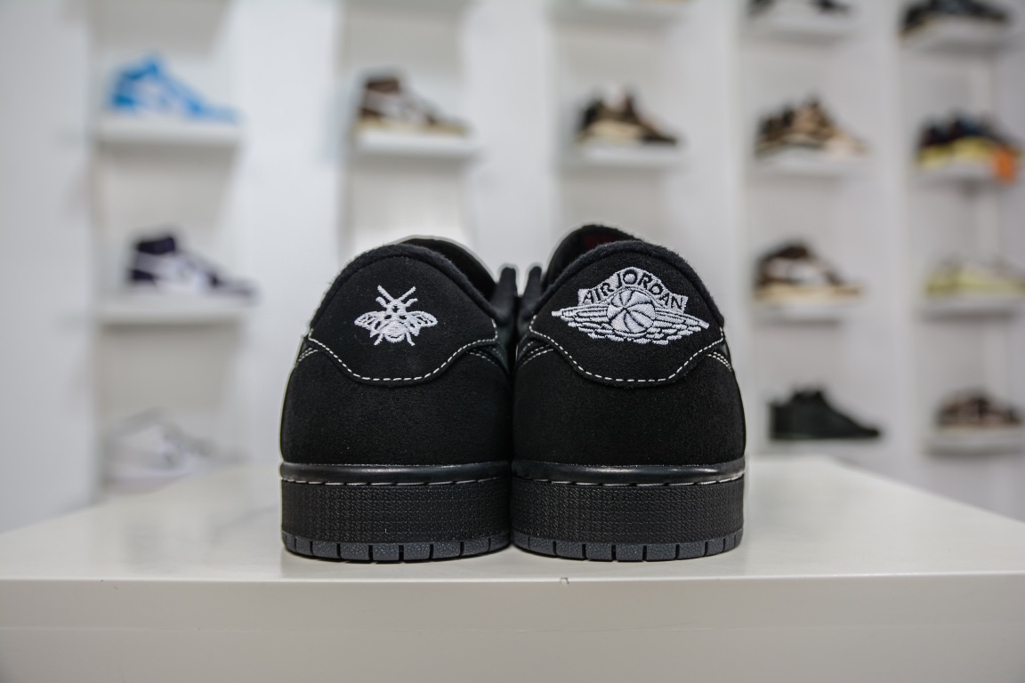 260 顶级性价比原装Travis Scott x Air Jordan 1 Low OG “Black Phantom” 低帮 DM7866-001