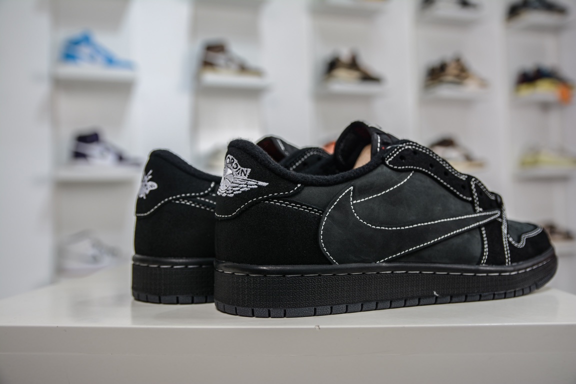 260 顶级性价比原装Travis Scott x Air Jordan 1 Low OG “Black Phantom” 低帮 DM7866-001