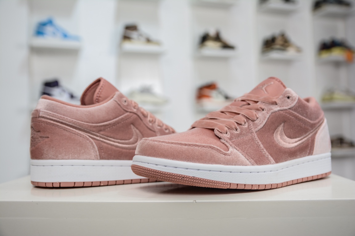 220 纯原版 Nike Air Jordan 1 Low AJ1 ”pink velvet” 粉丝绒 DQ8396-600