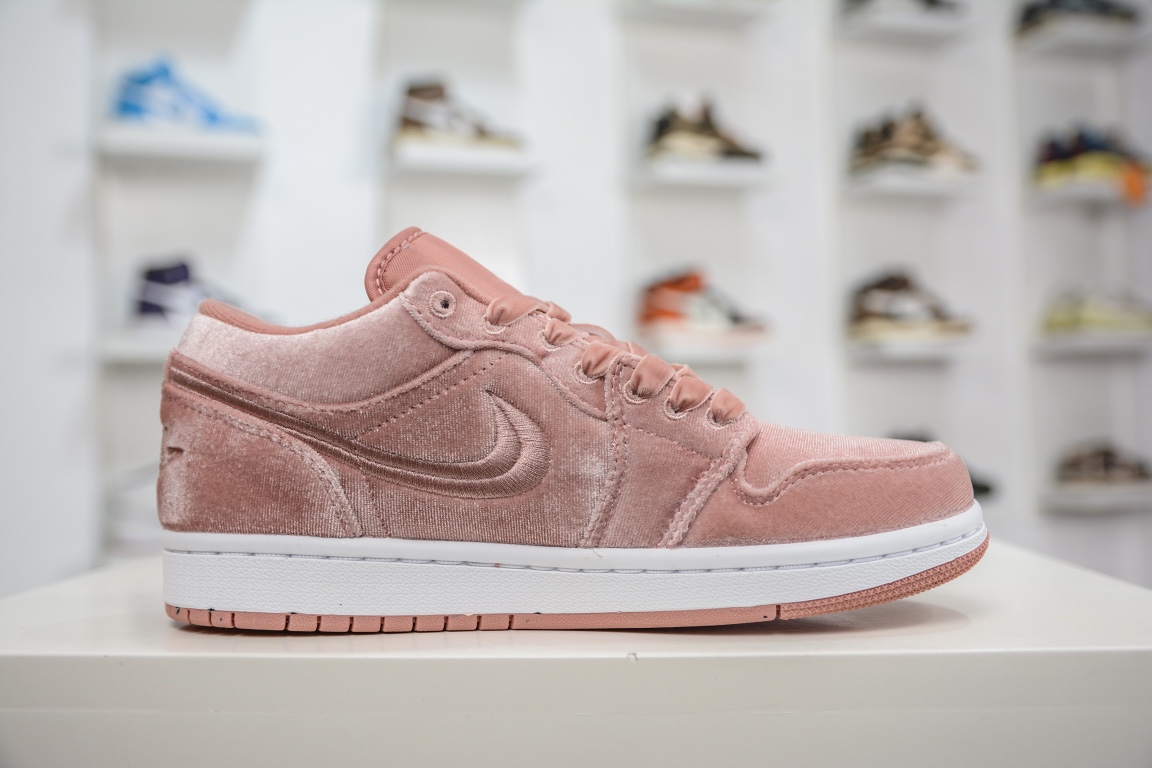 220 纯原版 Nike Air Jordan 1 Low AJ1 ”pink velvet” 粉丝绒 DQ8396-600
