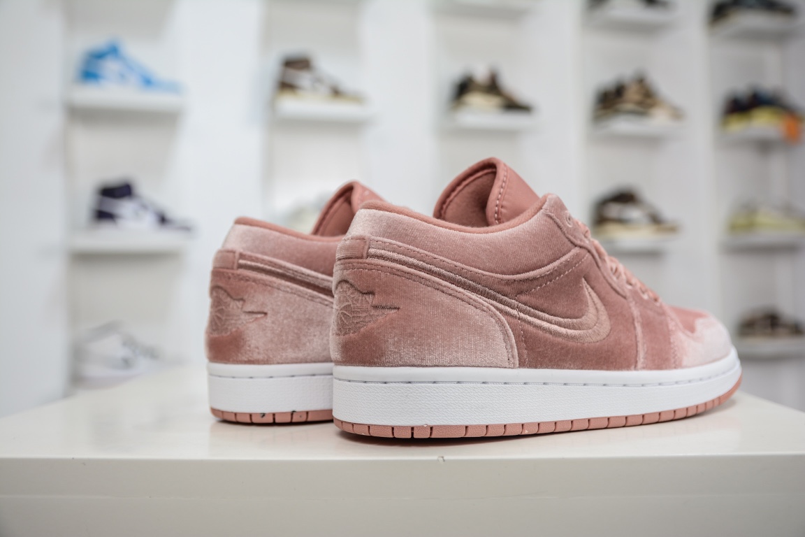 220 纯原版 Nike Air Jordan 1 Low AJ1 ”pink velvet” 粉丝绒 DQ8396-600