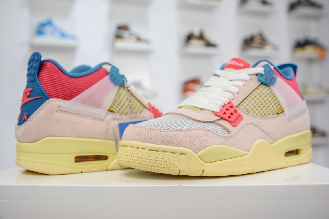 400 私人订单Union LA x Air Jordan 4 ”guava ice” 粉红蓝DC9533-800