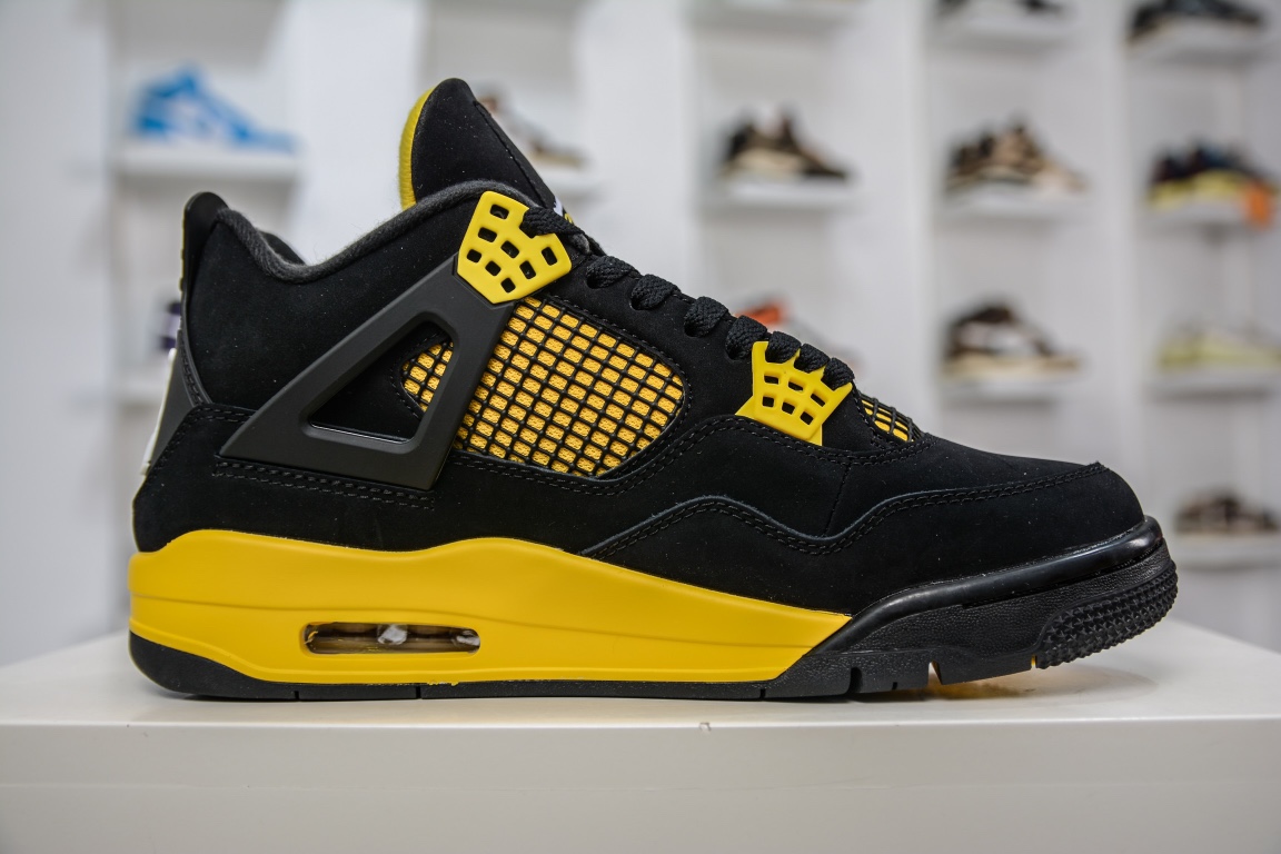 400 私人订单Air Jordan 4 ”Thunder”黑黄雷公 DH6927-017