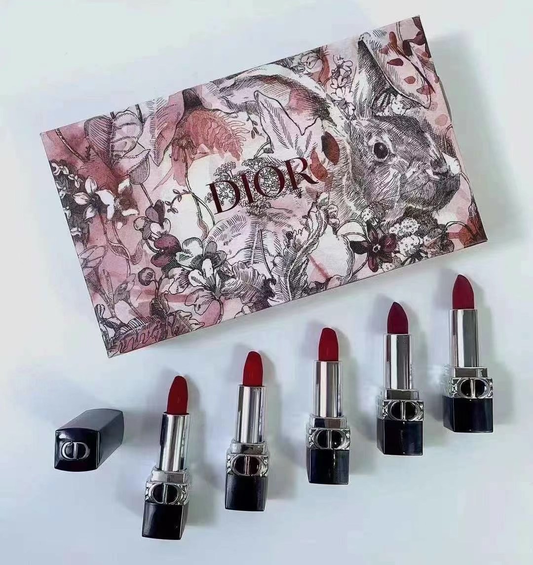 Dior Rouge Lipstick Mini Set - 5-Piece Velvet Finish - Rabbit Year Edition 5 i1677778897 6113 3