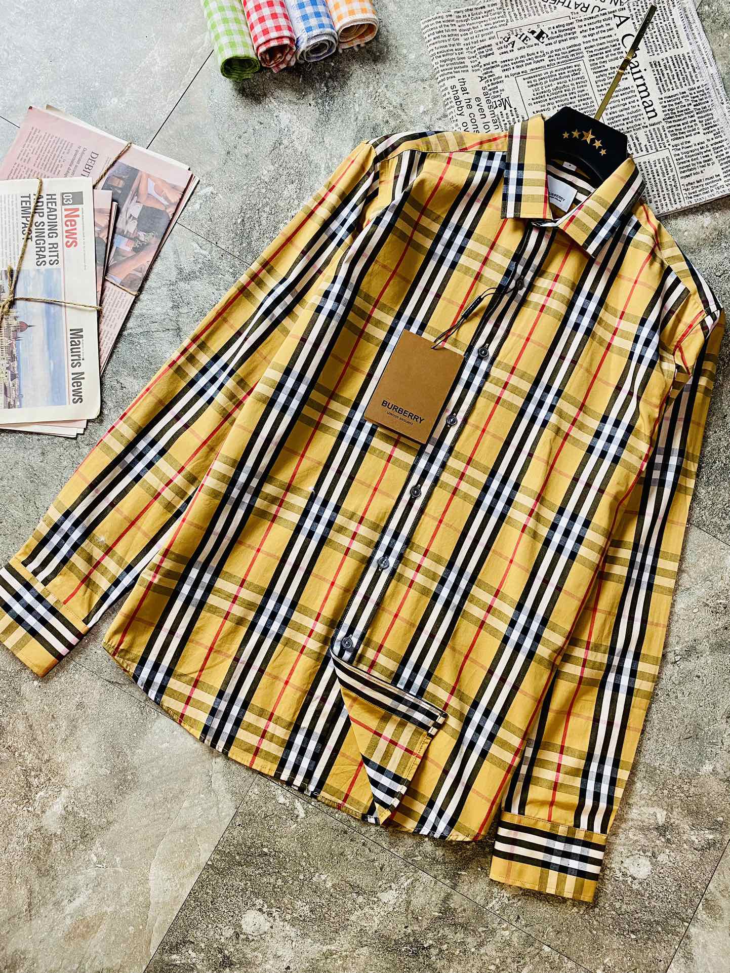 ！   三标齐全🔥官网款 可穿205斤❤ 巴宝莉 Burberry 原单品质 最新款 男装长袖衬衫 精选