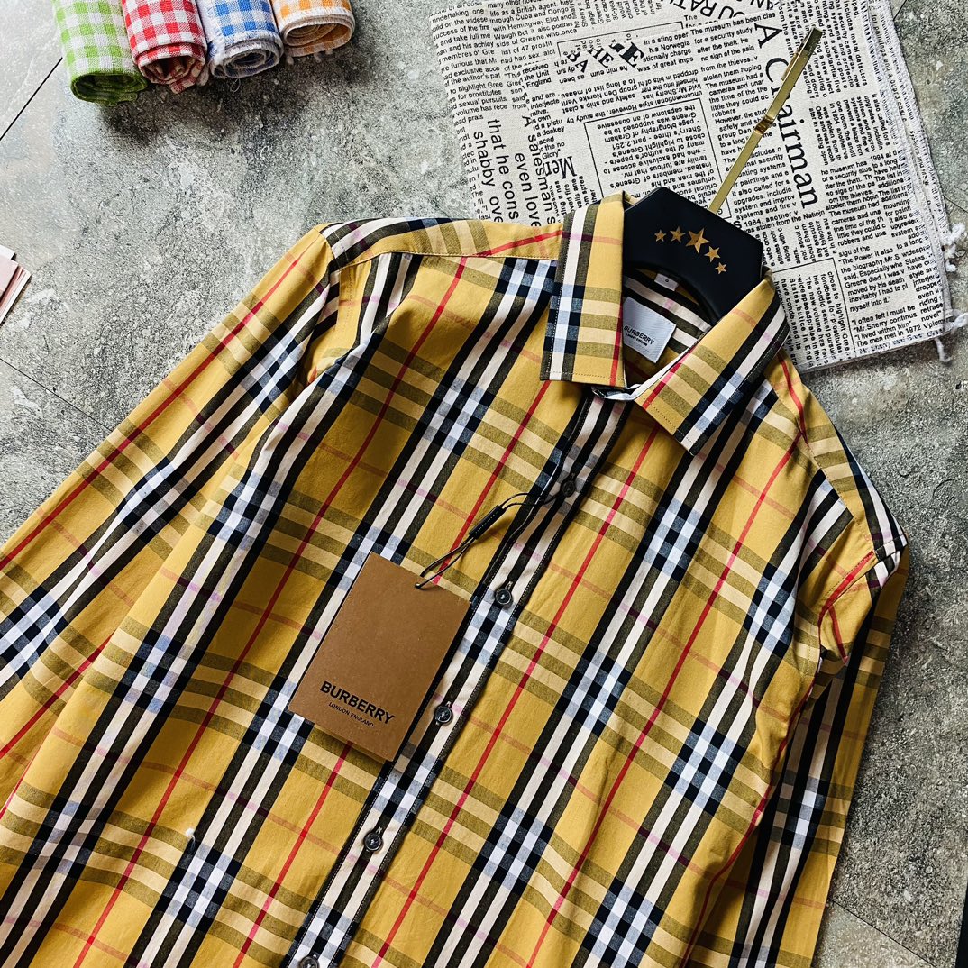 ！   三标齐全🔥官网款 可穿205斤❤ 巴宝莉 Burberry 原单品质 最新款 男装长袖衬衫 精选