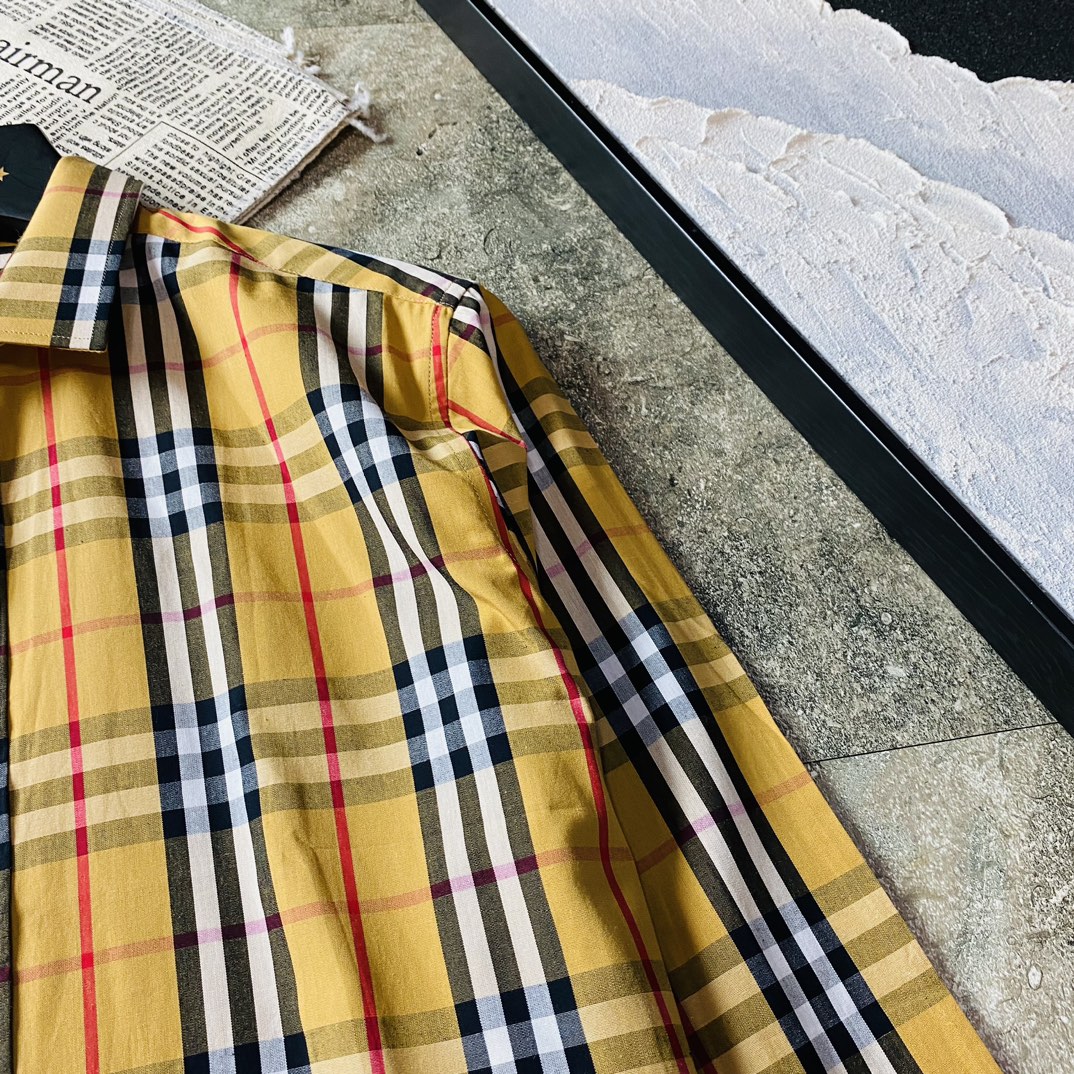 ！   三标齐全🔥官网款 可穿205斤❤ 巴宝莉 Burberry 原单品质 最新款 男装长袖衬衫 精选
