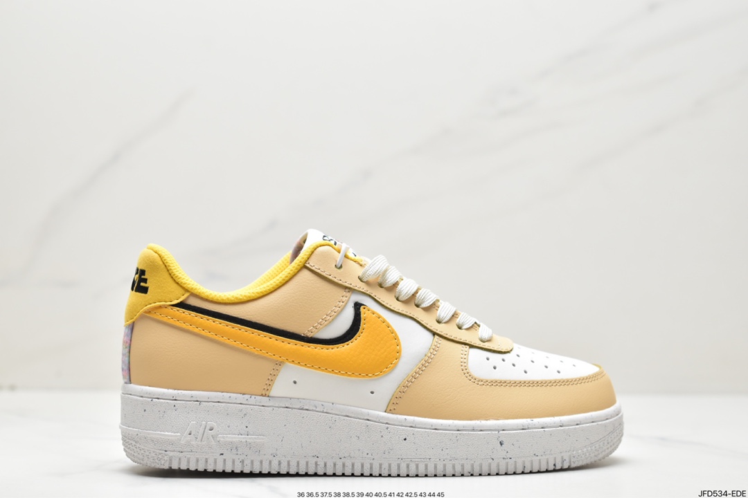 170 Nike Air Force 1 Low 07 LV8 EMB “82 Double Swoosh Yellow“ 黄白黑双勾DX6065-171